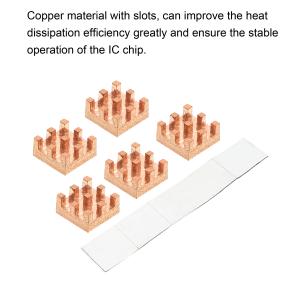 uxcell 銅ヒートシンク 6x6x3 mm...の詳細画像5