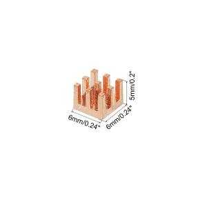 uxcell 銅ヒートシンク 6x6x5mm ...の詳細画像2