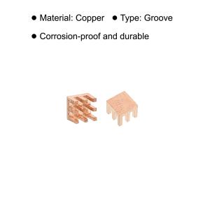 uxcell 銅ヒートシンク 6x6x5mm ...の詳細画像4