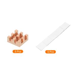 uxcell 銅ヒートシンク 7x7x3 mm...の詳細画像3