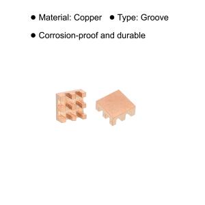 uxcell 銅ヒートシンク 7x7x3 mm...の詳細画像4