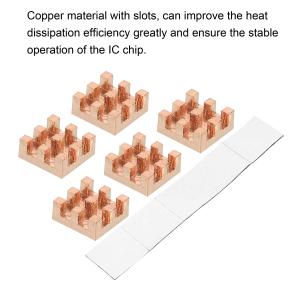 uxcell 銅ヒートシンク 7x7x3 mm...の詳細画像5