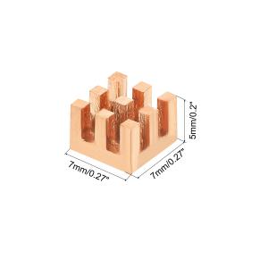 uxcell 銅ヒートシンク 7x7x5mm ...の詳細画像2