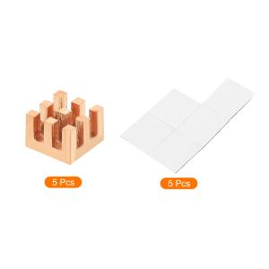 uxcell 銅ヒートシンク 7x7x5mm ...の詳細画像3