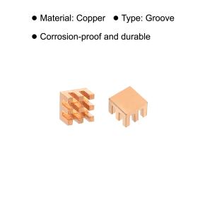 uxcell 銅ヒートシンク 7x7x5mm ...の詳細画像4