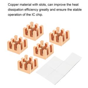 uxcell 銅ヒートシンク 7x7x5mm ...の詳細画像5
