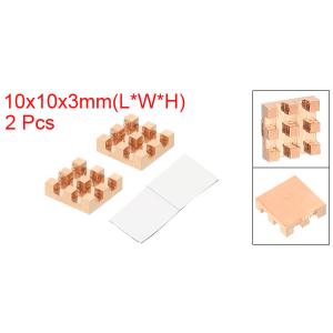 uxcell 銅ヒートシンク 10x10x3 ...の詳細画像1
