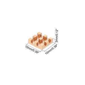 uxcell 銅ヒートシンク 10x10x3 ...の詳細画像2