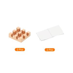 uxcell 銅ヒートシンク 10x10x3 ...の詳細画像3