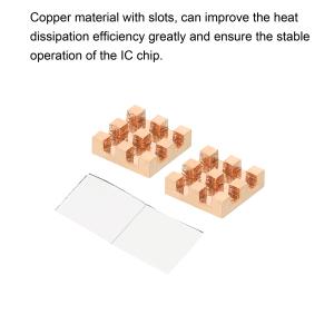 uxcell 銅ヒートシンク 10x10x3 ...の詳細画像5