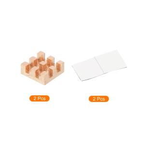 uxcell 銅ヒートシンク 10x10x4m...の詳細画像3