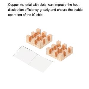 uxcell 銅ヒートシンク 10x10x4m...の詳細画像4