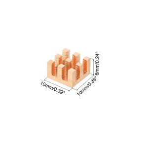 uxcell 銅ヒートシンク 10x10x6m...の詳細画像2