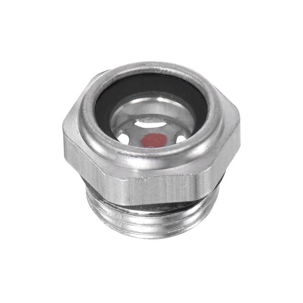 uxcell エアコンプレッサーオイルレベルゲージサイトグラス M18x1.5 mmオスねじ アルミ...