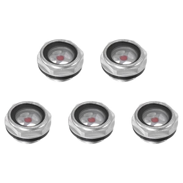 uxcell エアコンプレッサーオイルレベルゲージサイトグラス M20x1.5mmオスねじ アルミニ...