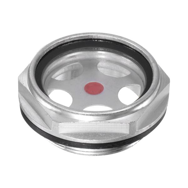 uxcell エアコンプレッサーオイルレベルゲージサイトグラス M42x1.5mmオスねじ アルミニ...