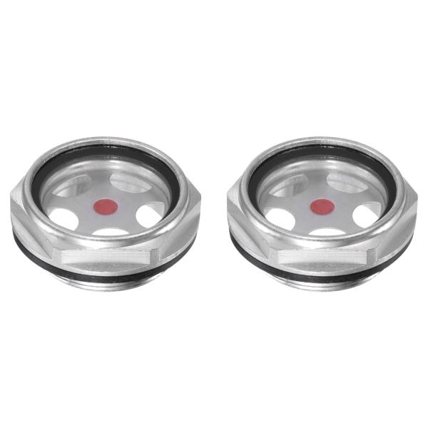 uxcell エアコンプレッサーオイルレベルゲージサイトグラス M42x1.5mmオスねじ アルミニ...