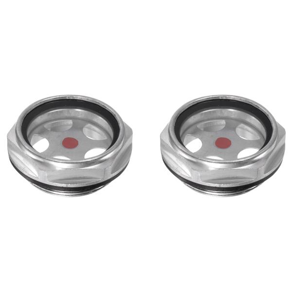 uxcell エアコンプレッサーオイルレベルゲージサイトグラス M42x1.5 mmオスねじ アルミ...