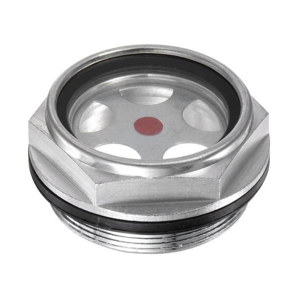 uxcell エアコンプレッサーオイルレベルゲージサイトグラス M48x1.5 mmオスねじ アルミ...