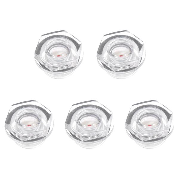 uxcell エアコンプレッサーオイルレベルゲージサイトグラス M18x1.5 mmオスねじ付き 有...