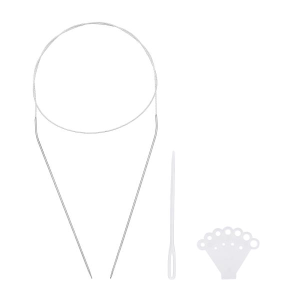 uxcell サークル針セット 編み針 ステンレス製 セーター用 工芸品プロジェクト DIY用 長さ...