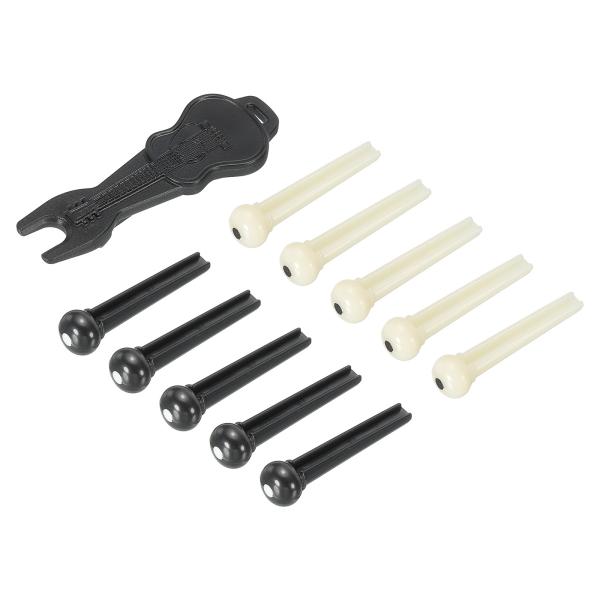 uxcell アコースティックギター ブリッジピンペグ プラスチック ギター弦ピンの交換品 ベージュ...