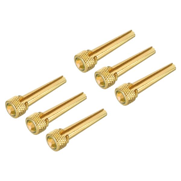 uxcell 銅製アコースティックギターブリッジピンペグ ギターブリッジピン 交換用ギターエンドピン...