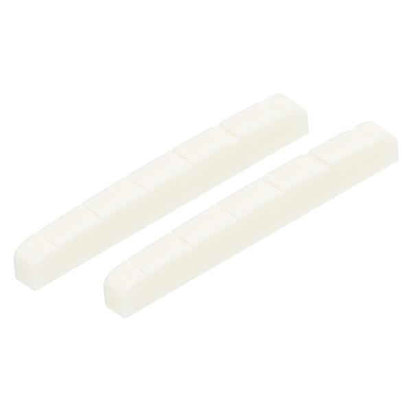 uxcell 6弦プレスロットエレキギターボーンナット LPギター交換用 ベース用 ホワイト 43 ...