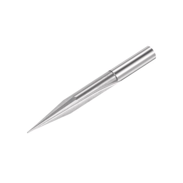 uxcell テーパー木彫りCNCルータービット 超硬ソリッド 2ストレートフルート 彫刻道具 6m...