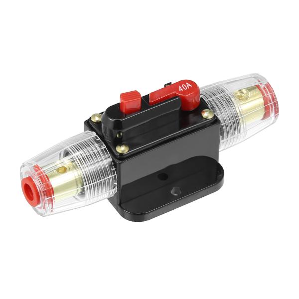 X AUTOHAUX 12V インラインサーキットブレーカ ステレオスイッチ 40A 40 AMP ...