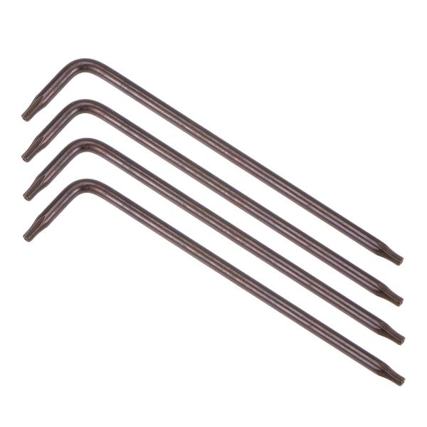 uxcell T8制動トルクスレンチ 星キービットレンチ L状 S2スチール製　アーム長さ80mm ...