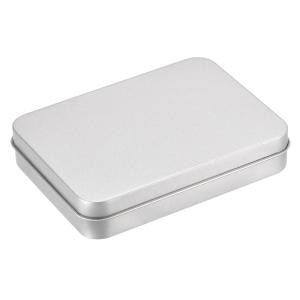 uxcell ブリキ缶 ファイル収納ボックス ギフトボックス 長方形 蓋付き