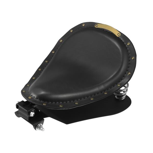 uxcell オートバイソロ運転席サドルクッション バネベース付 取り付けブラケットキット Harl...