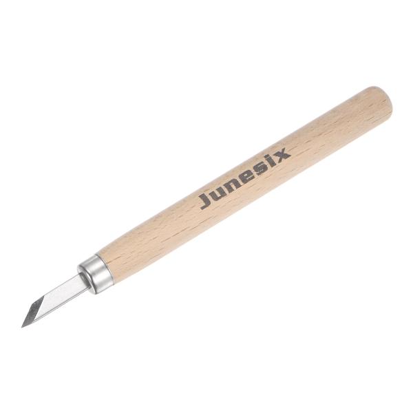 uxcell クラフトカービングナイフ 5.5mm 65# マンガン鋼 中型斜めブレード ウッドハン...