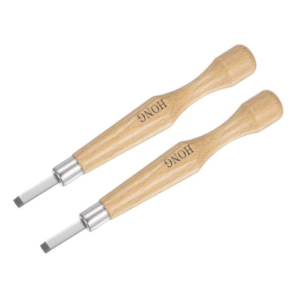 uxcell クラフトカービングナイフ 5.2mm 50# 炭素鋼 中型フラットブレード ウッドハン...