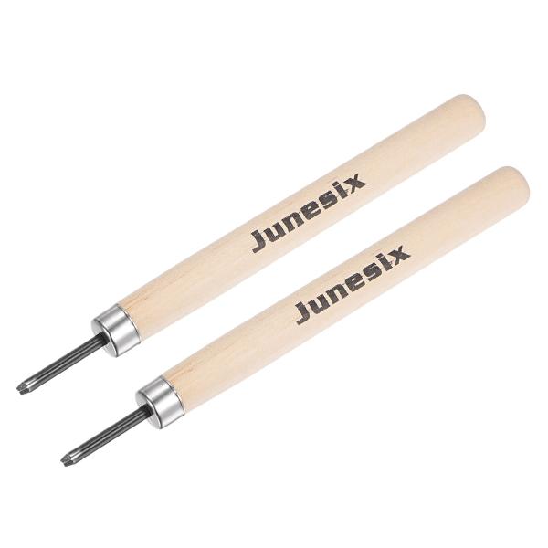 uxcell クラフトカービングナイフ 1.5mm 50# 炭素鋼 小型三角ブレード ウッドハンドル...