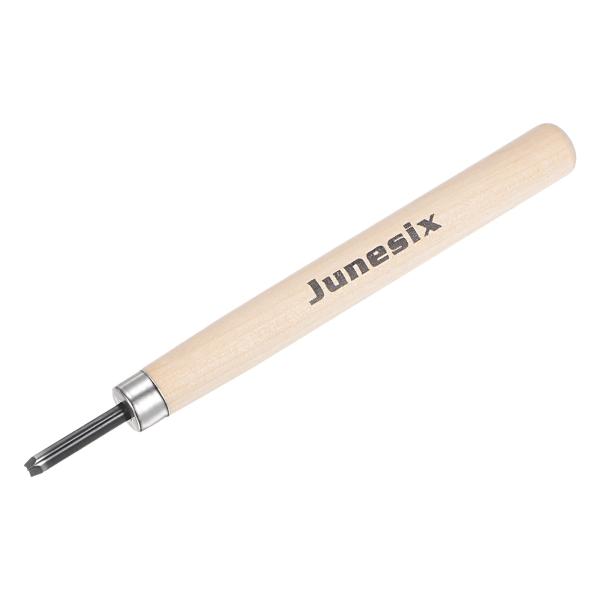 uxcell クラフトカービングナイフ 2mm 50# 炭素鋼 小型三角ブレード ウッドハンドル ホ...