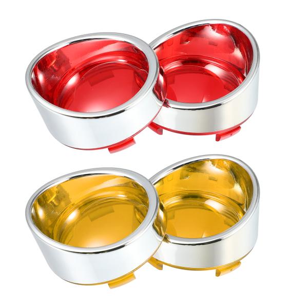 uxcellMotoforti クリアウインカーレンズカバー シルバートーンのバイザーベゼル付き H...