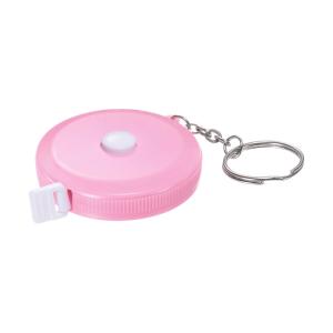 uxcell 巻き尺 測定テープ 1.5M リトラクタブル テーラーテープ ポケットサイズ測定 キーチェーン付き ボディー 生地 ライトピンク