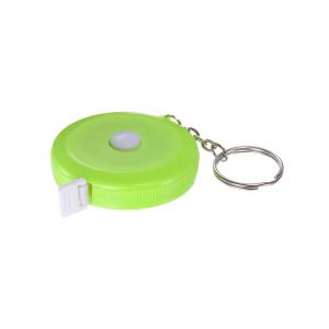 uxcell 巻き尺 測定テープ 1.5M リトラクタブル テーラーテープ ポケットサイズ測定 キーチェーン付き ボディー 生地 ライトグリーン