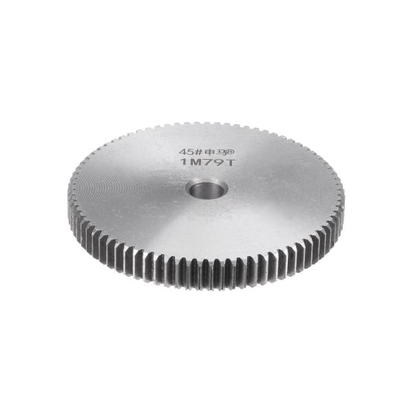 uxcell ストレート平歯車 12mm内側の開口部 79T 1モジュール 硬化 45#スチール ス...