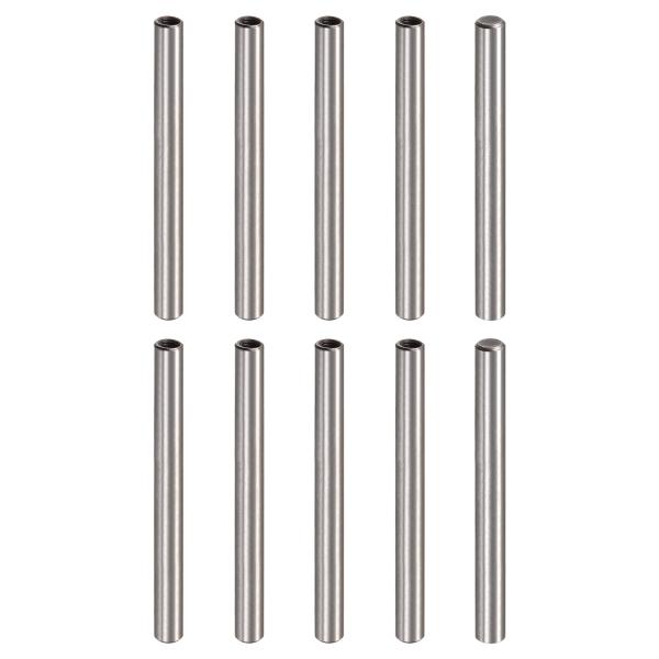 uxcell M4 内ネジノックピン 6x80mm 面取りフラット 炭素鋼 円筒ピン ベッド 本棚 ...