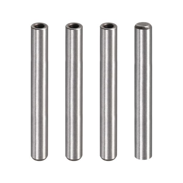 uxcell 内部ねじダウエルピン M6 10x80 mm 面取りフラット 炭素鋼 円筒ピン ベッド...