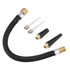 uxcell 空気ポンプ インフレ針付き テーパーノズル 延長ホース 自転車のホイールタイヤ空気入れ用 携帯性 1セット