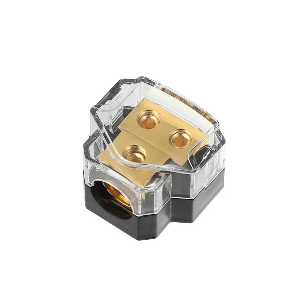 uxcell 分配ブロック 2ウェイパワー 0 2 4 ゲージ入力 4 8 ゲージ出力 カーオーディ...