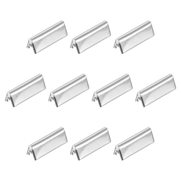 uxcell リボン端部圧着クランプ コードエンドクラスプ コードエンド圧着クランプ レザーウェブビ...