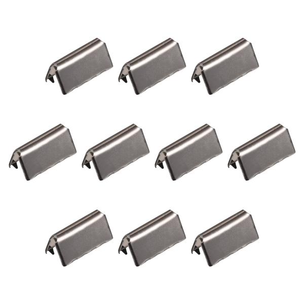 uxcell コードエンドクラスプ コードエンド圧着クランプ コードエンドクリップ レザーウェブビン...