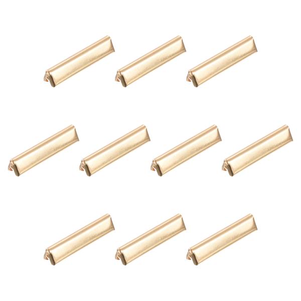 uxcell リボン端部圧着クランプ コードエンドクラスプ コードエンド圧着クランプ レザーウェブビ...