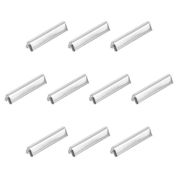 uxcell リボン端部圧着クランプ コードエンドクラスプ コードエンド圧着クランプ レザーウェブビ...