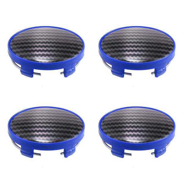 uxcell 車のホイールタイヤセンターハブキャップカバー 炭素繊維パターン ステッカー60mm 5...